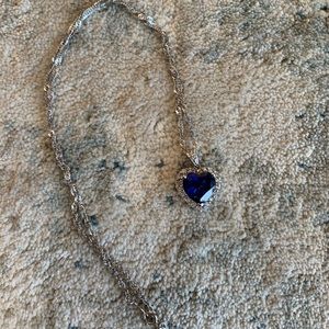 Lab Created Sapphire Heart Pendant